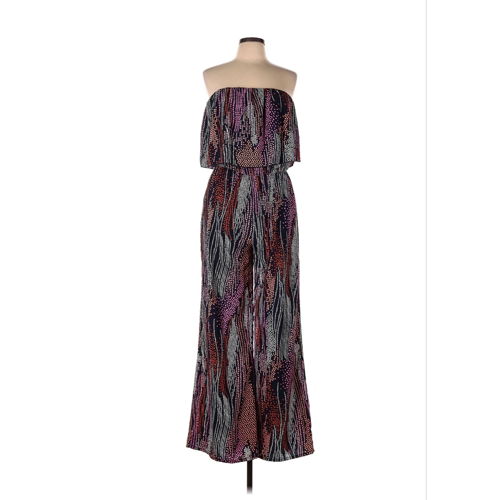 Multicolor long strapless jumpsuit size large women